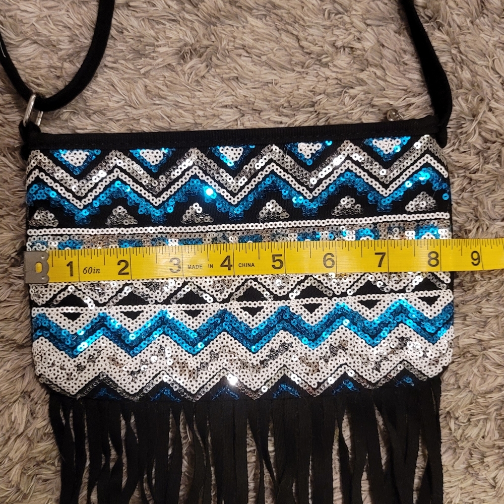 Justice Sequin Purse with Fringe - Picture 4 of 6